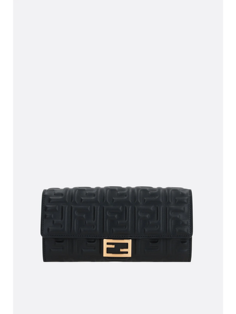 Baguette Ff Embossed Nappa Wallet On Chain