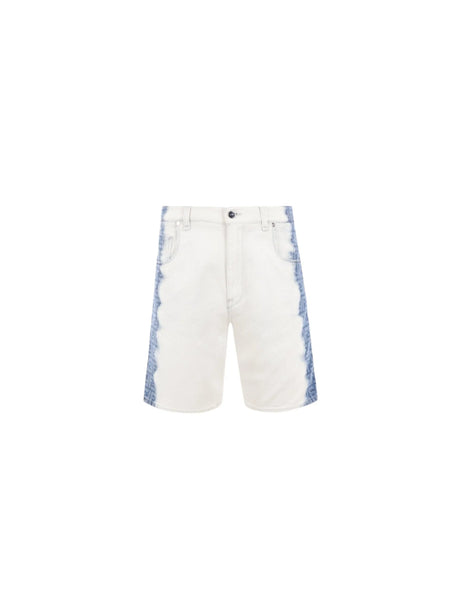 Bleach Shaded Denim Shorts-FENDI-JOHN JULIA