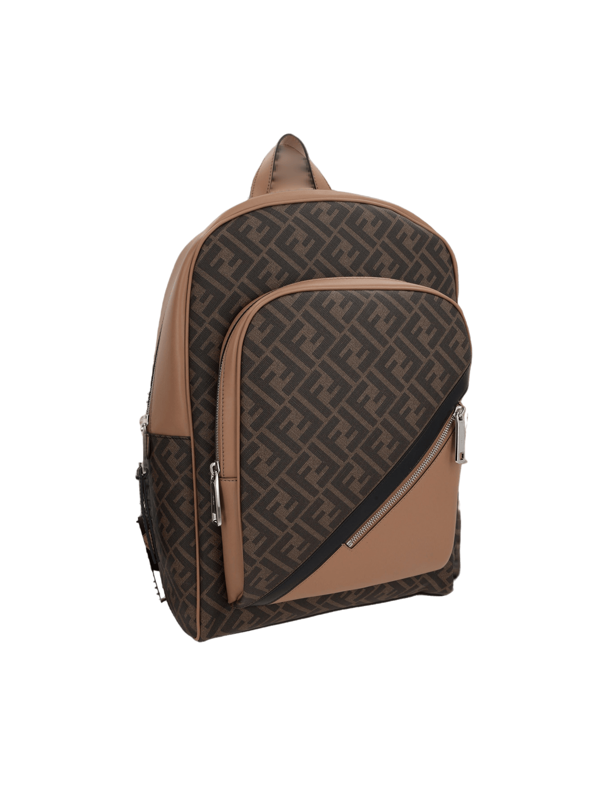 Coated Canvas and Leather FF Backpack-FENDI-JOHN JULIA