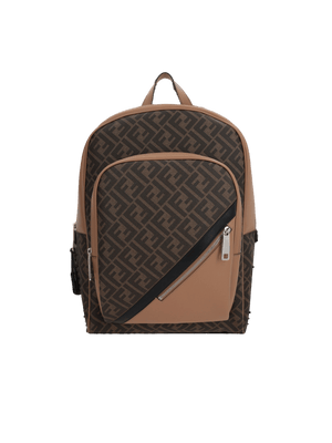 Coated Canvas and Leather FF Backpack-FENDI-JOHN JULIA