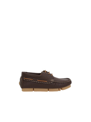 Deck Pebbled Leather Boat Shoes-FENDI-JOHN JULIA