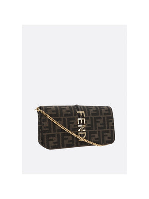 Fendigraphy Smooth Leather Wallet On Chain-FENDI-JOHN JULIA