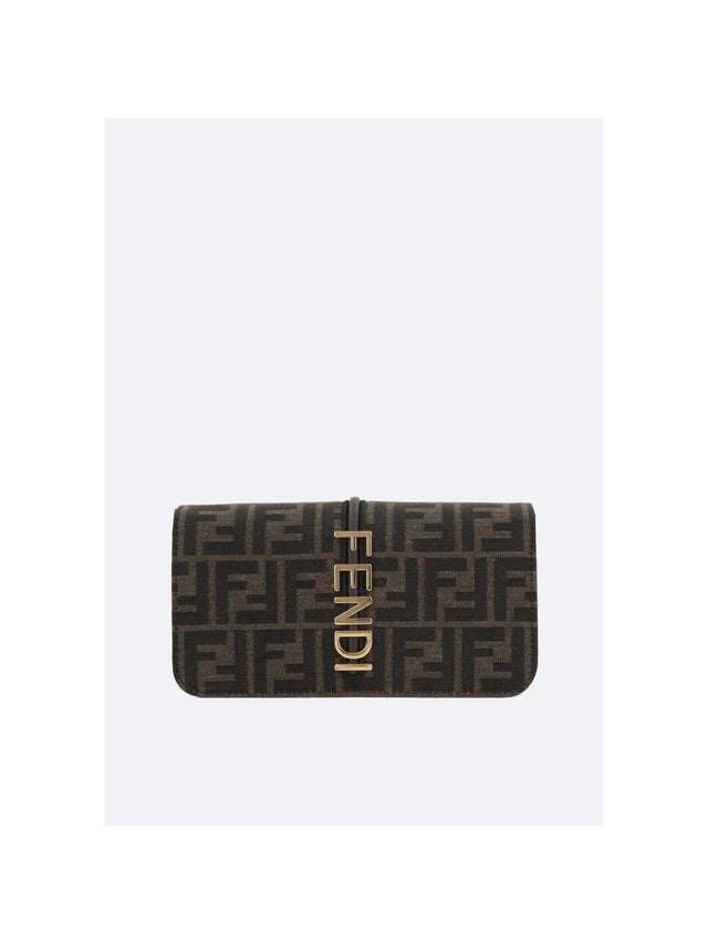 Fendigraphy Smooth Leather Wallet On Chain-FENDI-JOHN JULIA