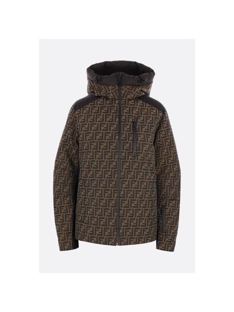 FENDI-FF Jacquard Down Jacket-JOHN JULIA