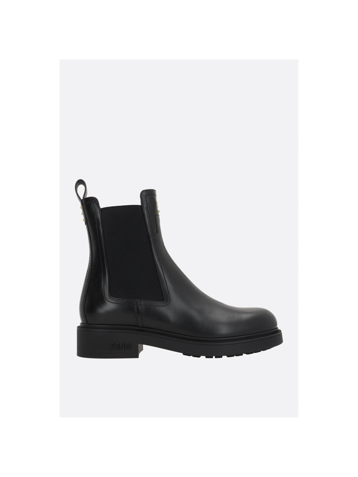 Fendi Filo Smooth Leather Chelsea Boots-FENDI-JOHN JULIA