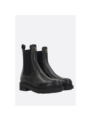 Fendi Filo Smooth Leather Chelsea Boots-FENDI-JOHN JULIA