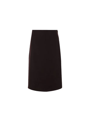 Grain De Poudre Wool Midi Skirt-FENDI-JOHN JULIA