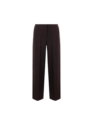 Grain De Poudre Wool Straight-leg Pants-FENDI-JOHN JULIA