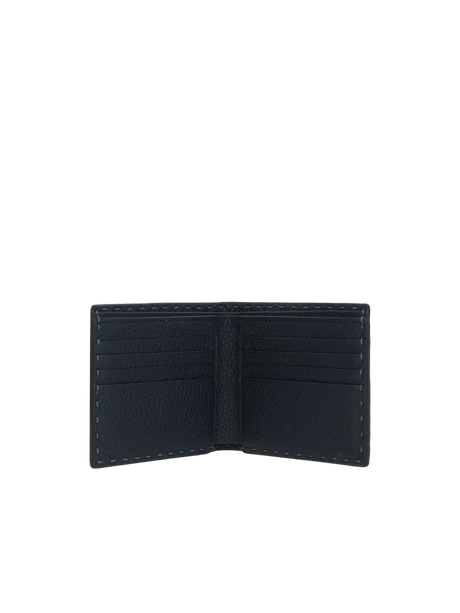 Grainy Leather Selleria Bi-Fold Wallet-FENDI-JOHN JULIA