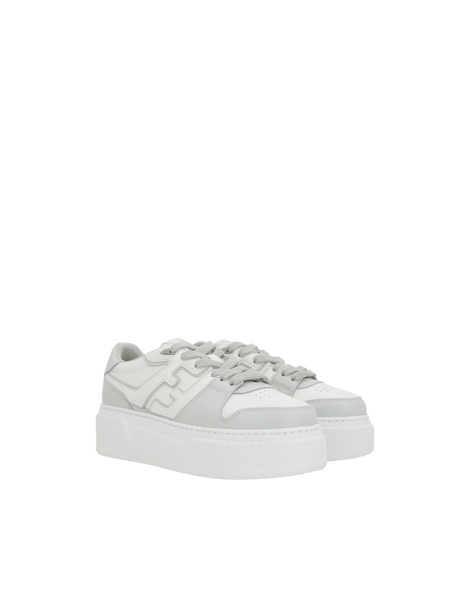 Fendi Match Bicolor Leather Sneakers-FENDI-JOHN JULIA