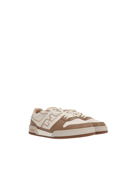 Match Smooth Leather Sneakers-FENDI-JOHN JULIA