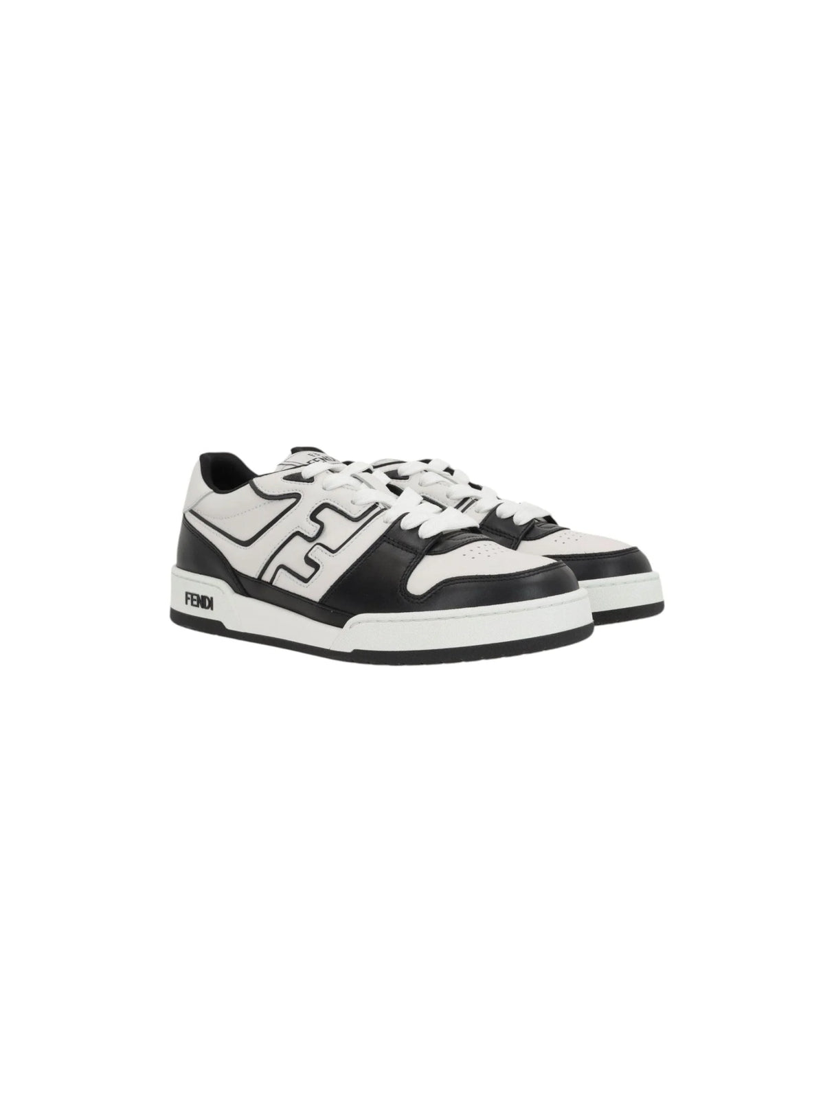 Match Smooth Leather Sneakers-FENDI-JOHN JULIA