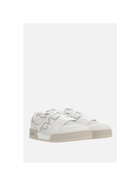 Fendi Match Smooth Leather Sneakers-FENDI-JOHN JULIA