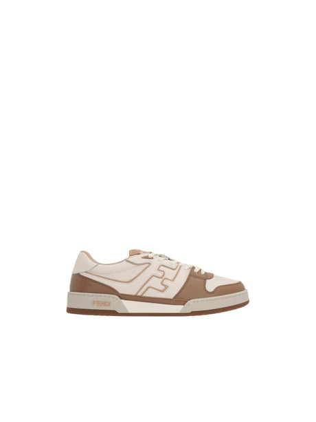 Match Smooth Leather Sneakers-FENDI-JOHN JULIA