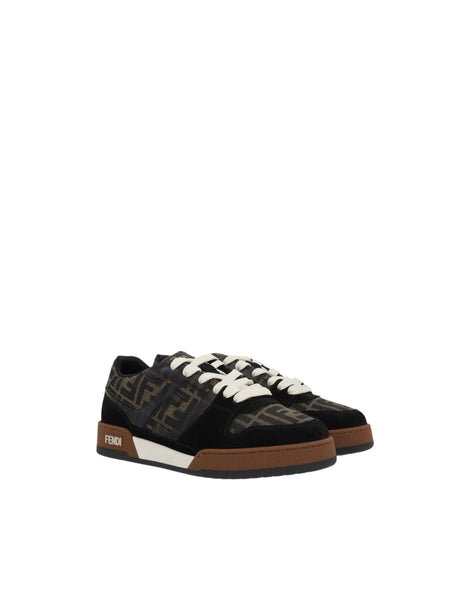 Match Suede FF Fabric Sneakers-FENDI-JOHN JULIA