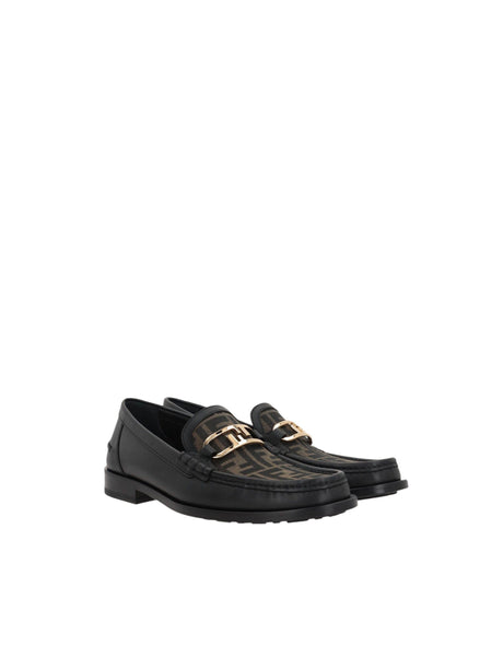 Olock Smooth Leather FF Loafers-FENDI-JOHN JULIA