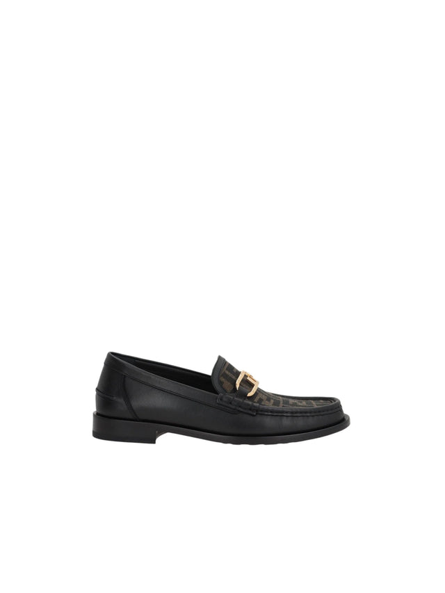 Olock Smooth Leather FF Loafers-FENDI-JOHN JULIA