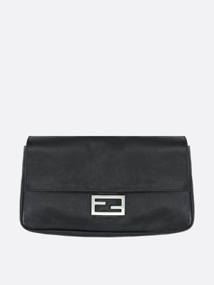 Semi-gloss Leather Baguette Shoulder Bag-FENDI-JOHN JULIA