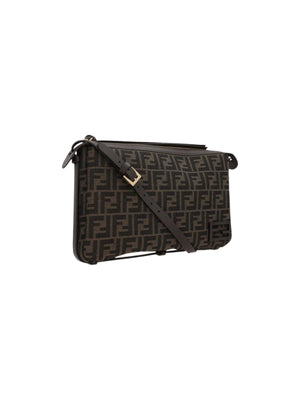 Simply Fendi Medium FF Jacquard Shoulder Bag-FENDI-JOHN JULIA