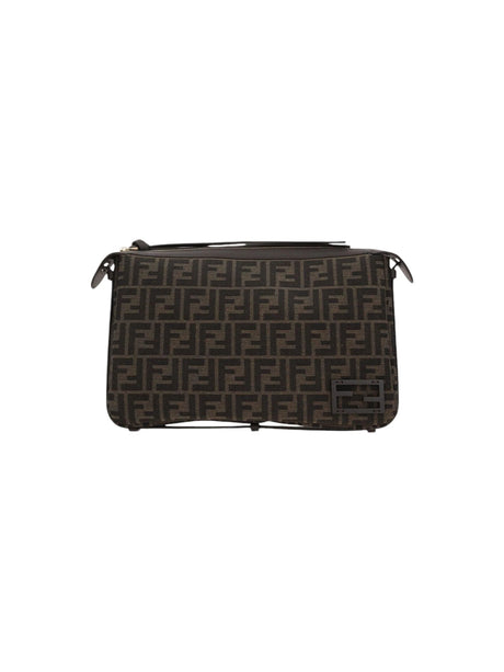 Simply Fendi Medium FF Jacquard Shoulder Bag-FENDI-JOHN JULIA