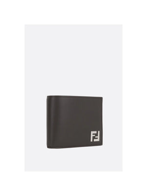 Smooth Leather Coated Canvas Billfold Wallet-FENDI-JOHN JULIA