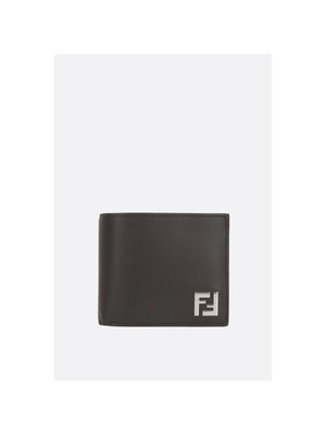 Smooth Leather Coated Canvas Billfold Wallet-FENDI-JOHN JULIA