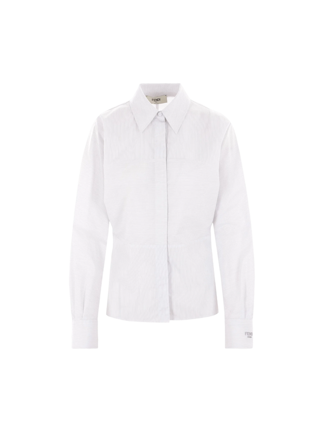 Striped Poplin Shirt-FENDI-JOHN JULIA