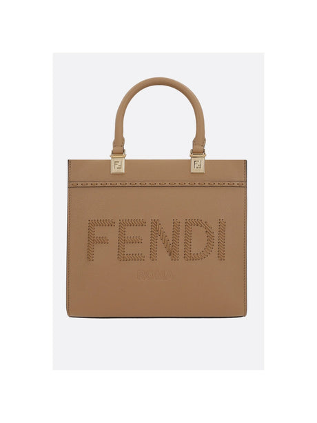 FENDI-Fendi Sunshine Small Leather Tote-JOHN JULIA