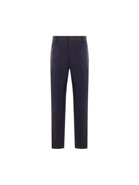 FENDI-Technical Cotton Cigarette Trousers-JOHN JULIA