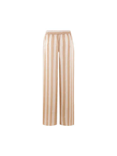 Wide-leg Pequin Silk Trousers-FENDI-JOHN JULIA