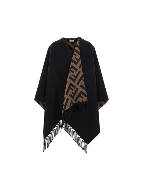 Wool and Cashmere Cape-FENDI-JOHN JULIA