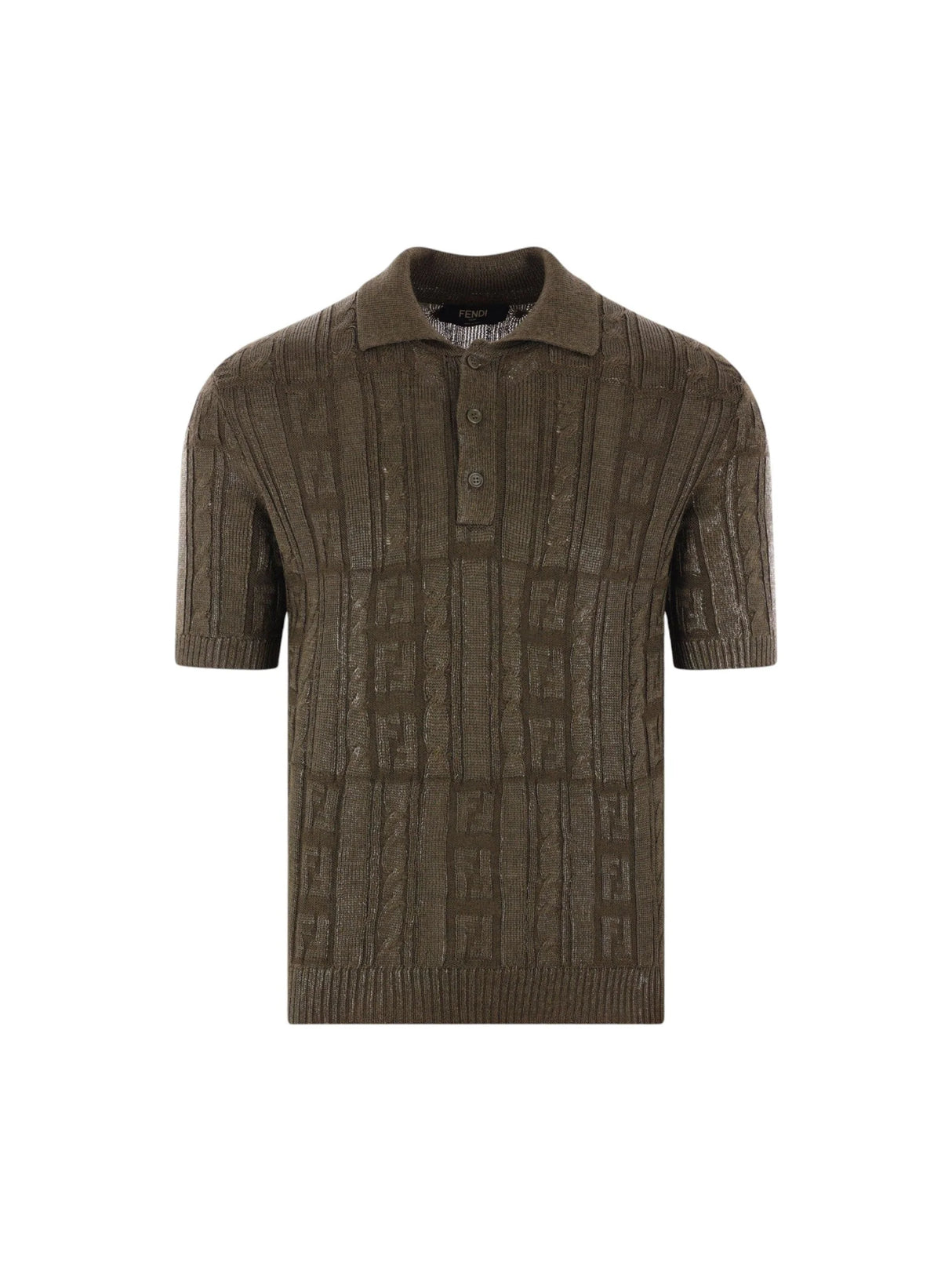 FF Knit Wool Polo Shirt-Fendi-JOHN JULIA