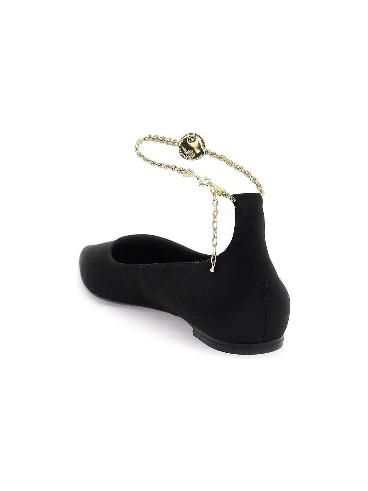 FERRAGAMO-and Gold Dada Chain-Embellished Ballet Flats-JOHN JULIA