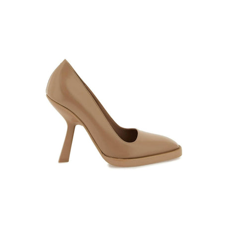 Beige Anser x5 105MM Shaped Heel Leather Pumps FERRAGAMO JOHN JULIA.