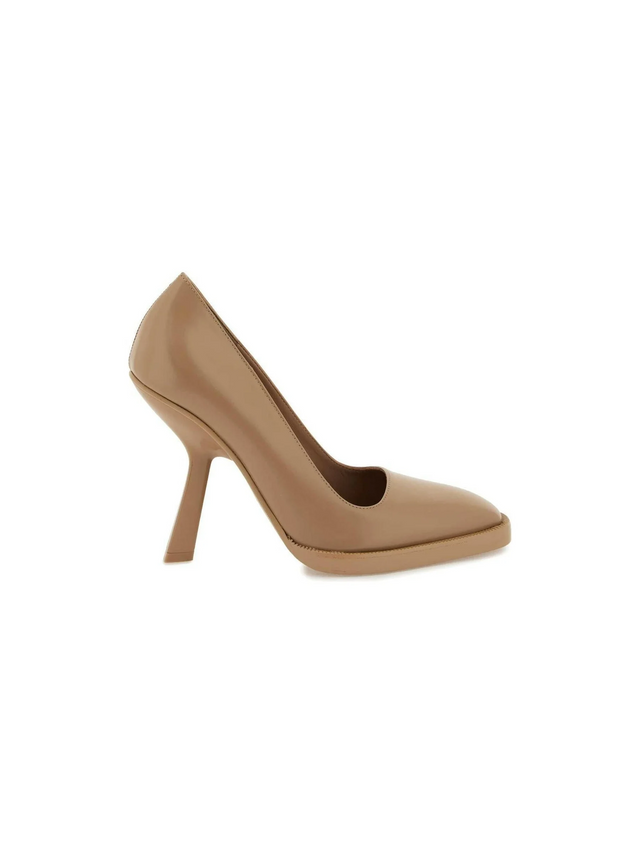 Beige Anser x5 105MM Shaped Heel Leather Pumps FERRAGAMO JOHN JULIA.