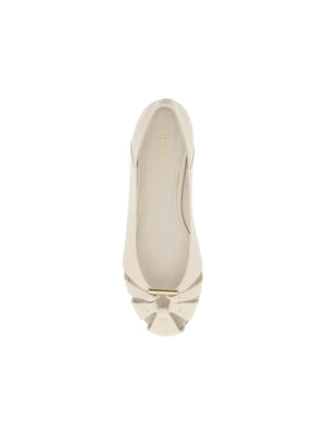 Aurelie Gancini Ornament Leather Ballet Flats.