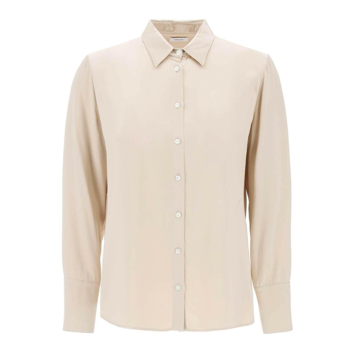 Beige Viscose Satin Shirt FERRAGAMO JOHN JULIA.