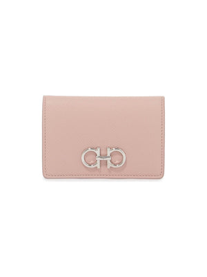 Bifold Gancini Leather Card Holder - OS - Women > Accessories > Wallets and Small Leather Goods > Card holders