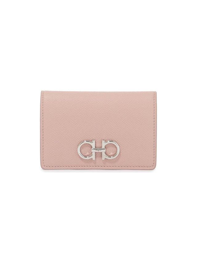 Bifold Gancini Leather Card Holder - OS - Women > Accessories > Wallets and Small Leather Goods > Card holders