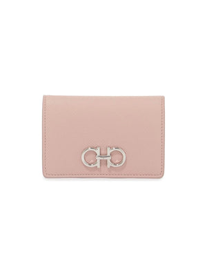 Bifold Gancini Leather Card Holder - OS - Women > Accessories > Wallets and Small Leather Goods > Card holders