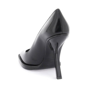 Black Anser x5 105MM Shaped Heel Leather Pumps FERRAGAMO JOHN JULIA.