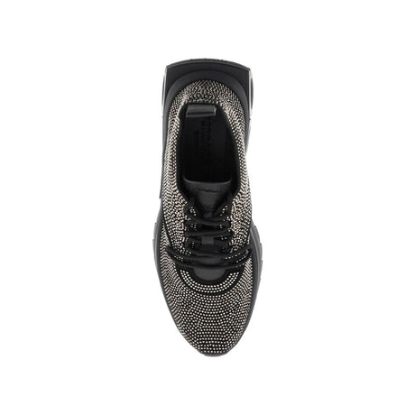 Black Nima Crystal Technical Knit Sneakers FERRAGAMO JOHN JULIA.