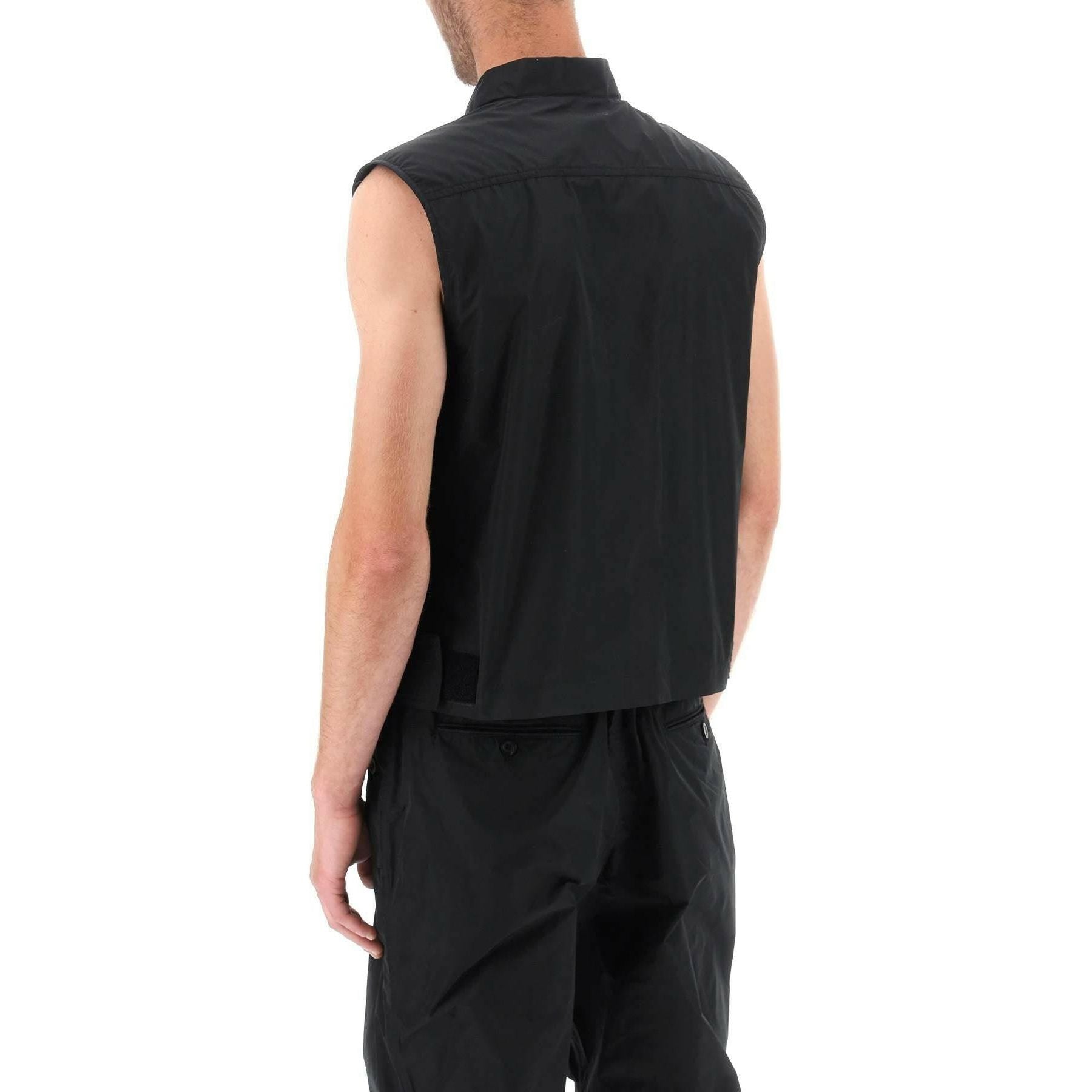 Black Recycled-Polyester Vest FERRAGAMO JOHN JULIA.