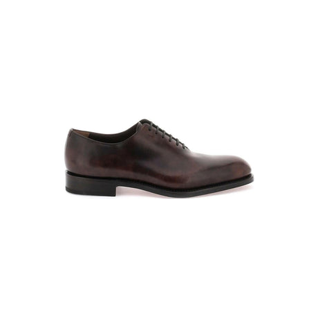 FERRAGAMO-Tramezza Plain Toe Leather Oxford-JOHN JULIA