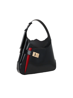 Brushed Leather Arch Hobo Bag-FERRAGAMO-JOHN JULIA