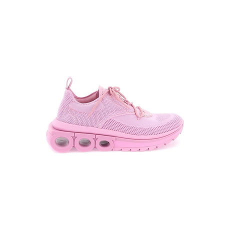 Bubble Gum Pink Nima Technical Suede Sneakers FERRAGAMO JOHN JULIA.