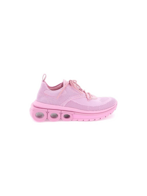 Bubble Gum Pink Nima Technical Suede Sneakers FERRAGAMO JOHN JULIA.