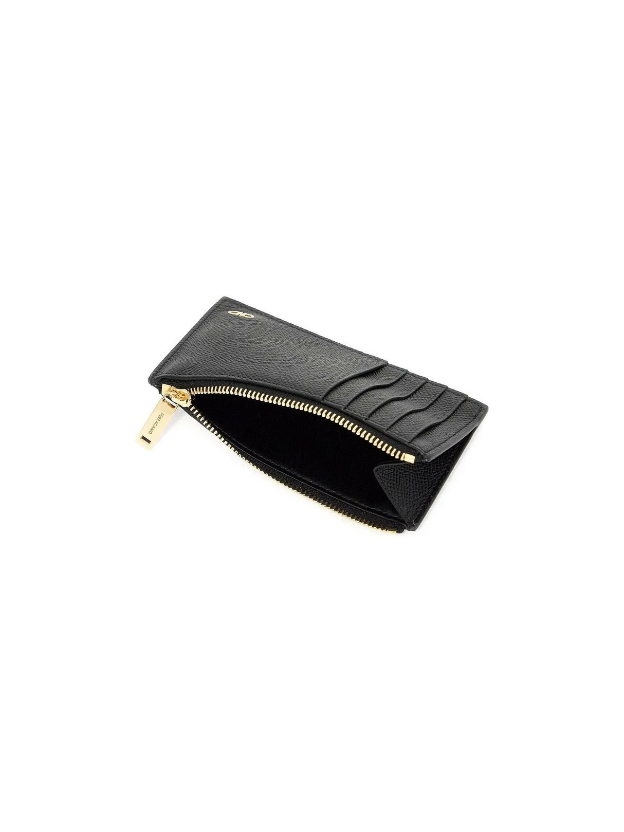 Zippered Calf Leather Card Case-Ferragamo-JOHN JULIA