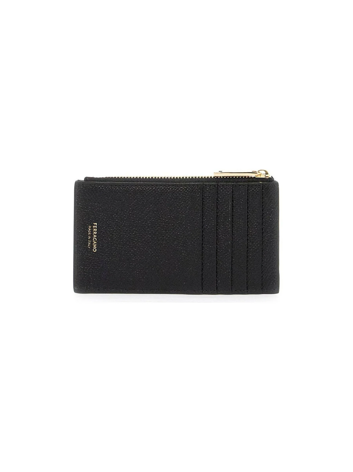 Zippered Calf Leather Card Case-Ferragamo-JOHN JULIA