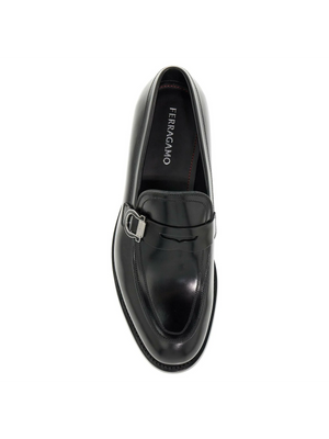 Canada Gancini Leather Loafers.